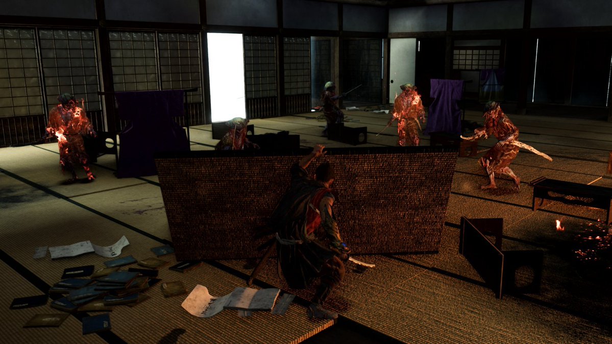 onimusha_capcom's tweet photo. 『鬼武者 Way of the Sword』アクション紹介！

■環境物の利用
壮絶な戦いは時として手段を選ばない。
畳を盾にして攻撃を防ぐ、荷車を操作してぶつけるなど、周囲の環境物をも利用した泥臭いアクションで戦場を生き抜け。

2026年9月4日（金）発売！予約受付中＆体験版配信中！

＃鬼武者WS #鬼武者 https://t.co/Ow44NdDm3b