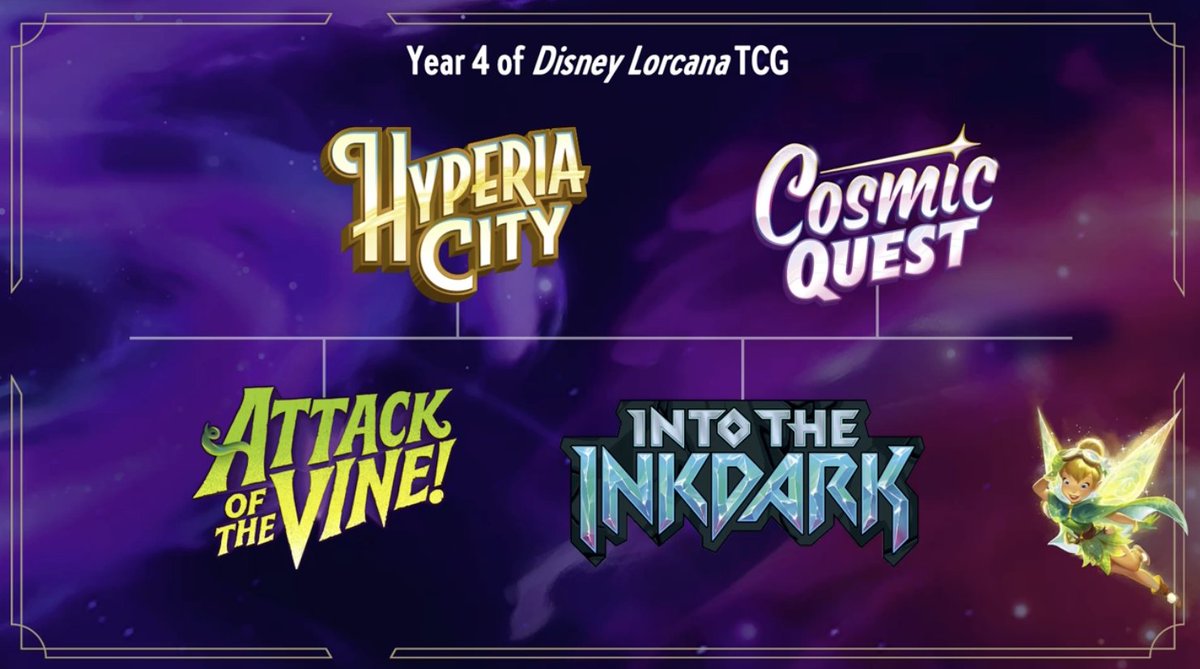 DisneyphileLIVE's tweet photo. 🚨 Cosmic Quest sera le 16e chapitre du jeu Disney Lorcana !

Sortie prévue durant l'année 2027.

#D23 https://t.co/kY5JMzv4YK
