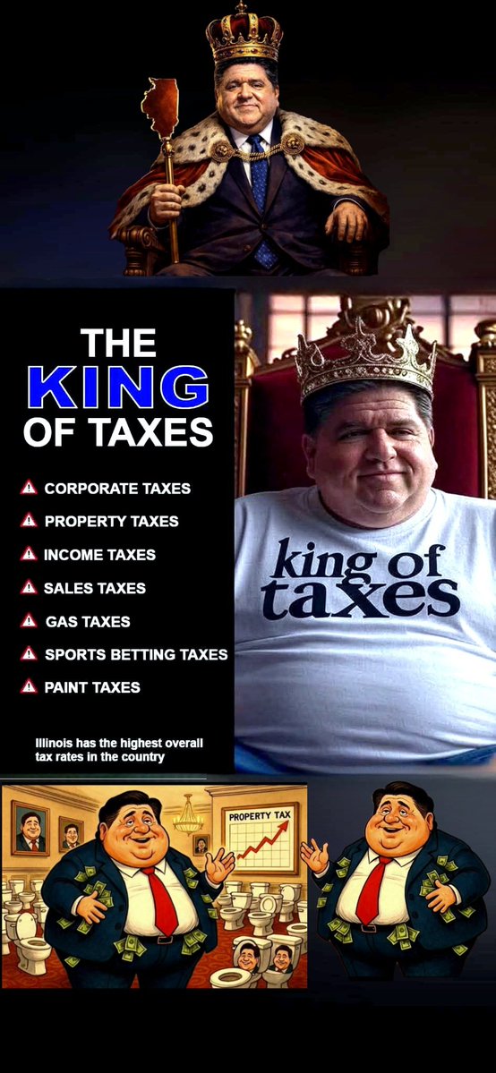 jmoyblack's tweet photo. @JBPritzker Says The King of Corruption and Taxes! Time To Cut The Fat and Taxes and Vote Your Fat Ass Out! https://t.co/Gz8LK2fJPj