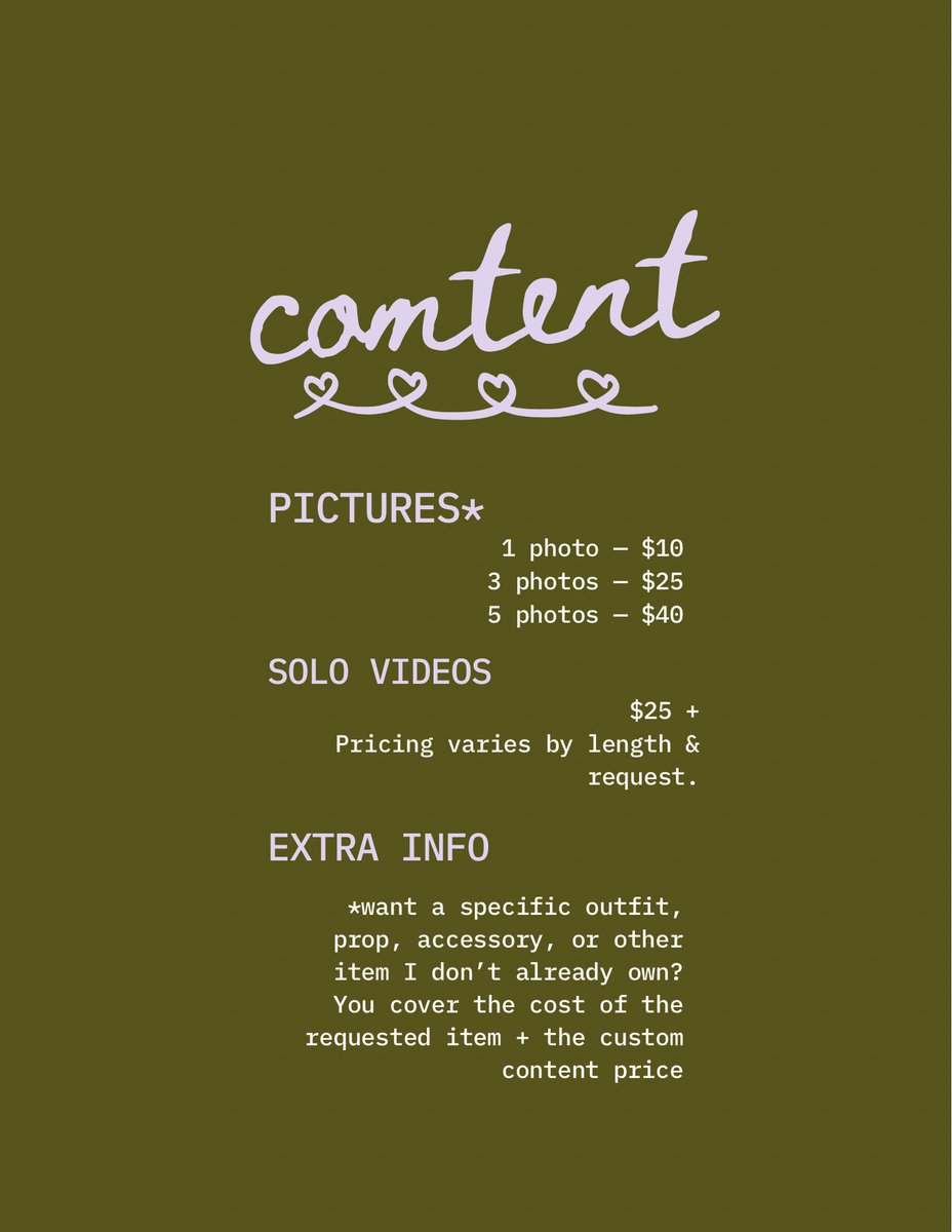 prettyliltrin's tweet photo. thought i should post something like this!! *prices are subject to change, as well as offerings! 
#contentmenu #nsfw #nsfwcontent #nsfwtwtًً https://t.co/xdOqGCBhF5