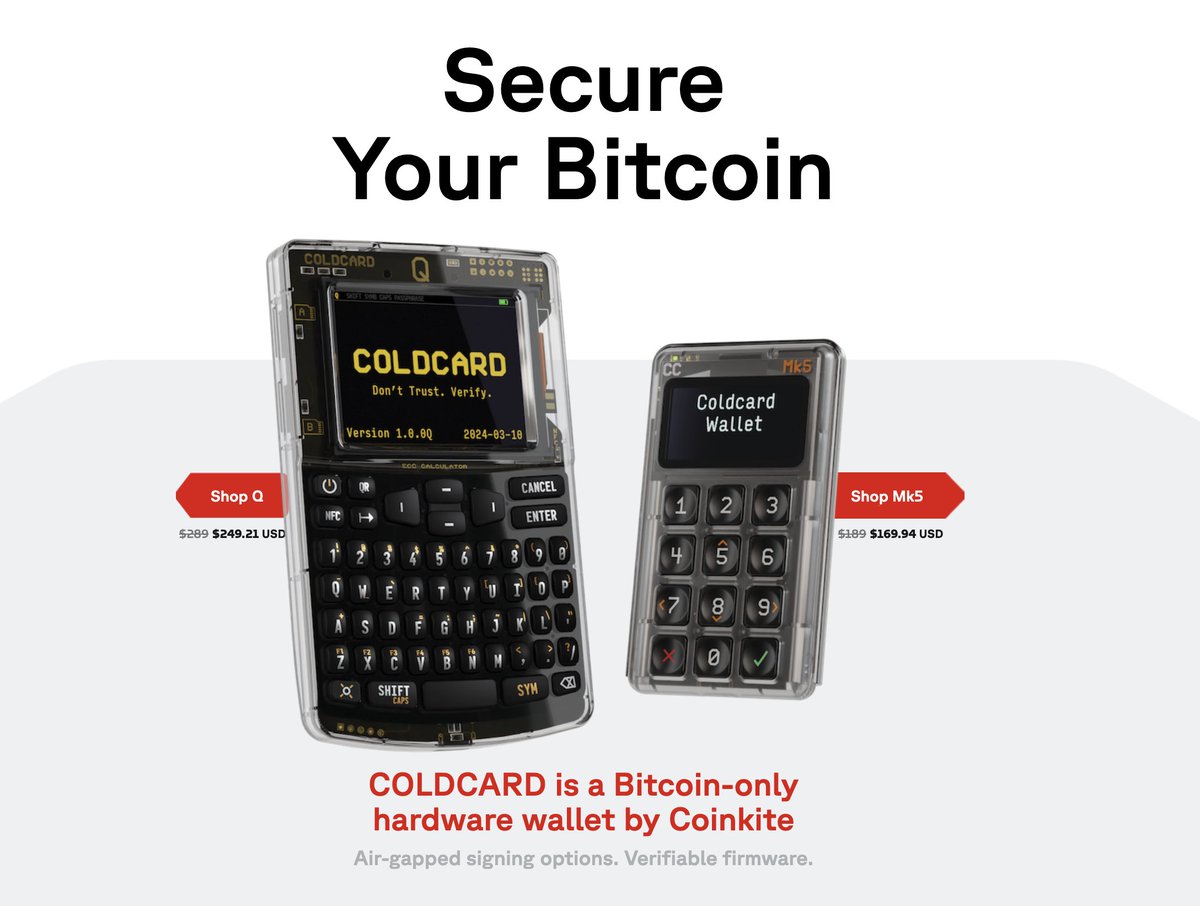 ProofOfMoney's tweet photo. If you destroy over $100 million of wealth from the most ardent Bitcoiners who tried to do it “right” thing…

…you can apparently continue selling your defective product as long as you just lower the price 13%🥴

Why would anyone use a Coldcard at this point? https://t.co/vSIMWgPkxF