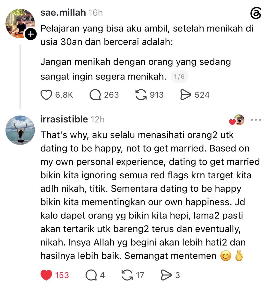 yuradelita's tweet photo. Penting banget bisa bedain: 
apakah dia menikahimu karena ingin menikah, atau dia ingin menikah karena kamu orangnya 🙏🏻 https://t.co/eFx7WRd6YL