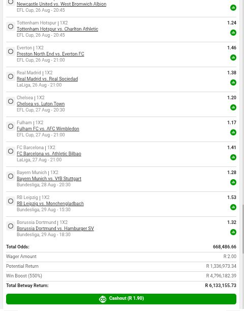 TebogoDieman's tweet photo. Strongest straight wins train🚂🤌🏿💰📍🔥⚽

📍Stake R2 potential win R6 Million 💰🧘🏿‍♂️

📍Betslip code:BW68F0D325

Real football♥️

https://t.co/2HtRPqDAxg I just placed a bet with Betway. Tap here to copy my bet or search for this booking code in the Multi Bet betslip BW68F0D325 https://t.co/lQdqHvxJrM