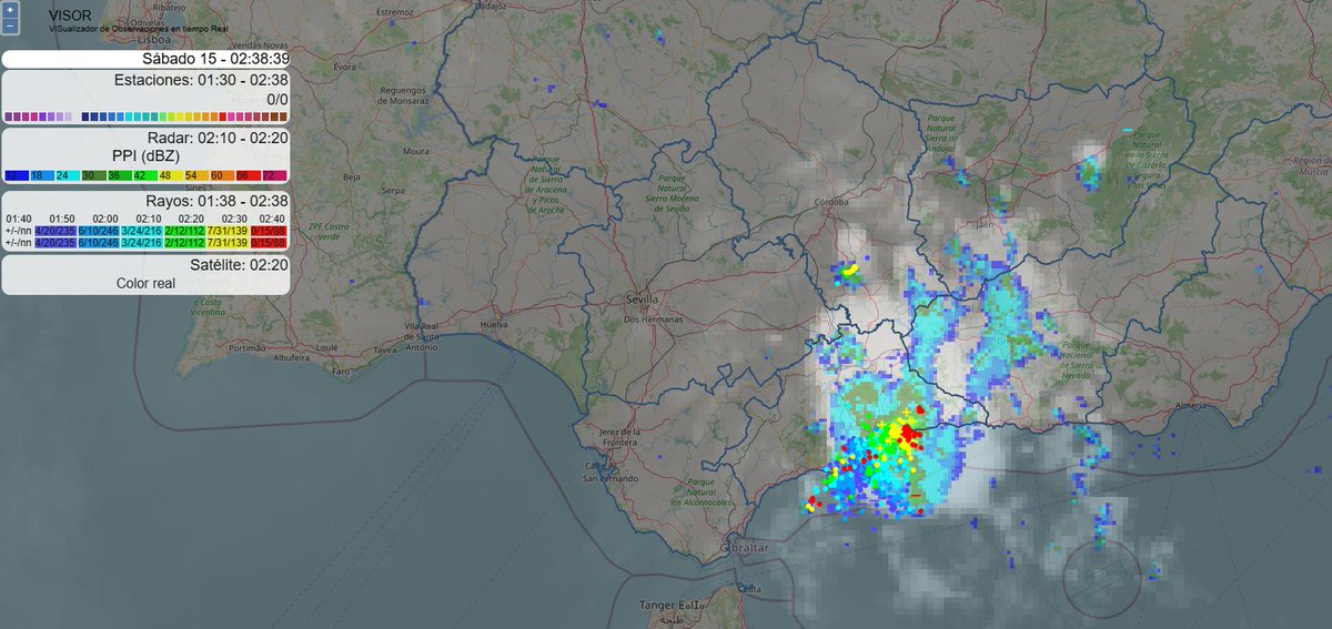 AEMET_Andalucia's tweet photo. Finalmente, y sin ser esperado por los modelos numéricos, sistema convectivo que está dejando una tormenta local con bastante actividad eléctrica sobre el entorno de Málaga capital durante esta madrugada del 15 de agosto. https://t.co/N82e0IDX0C