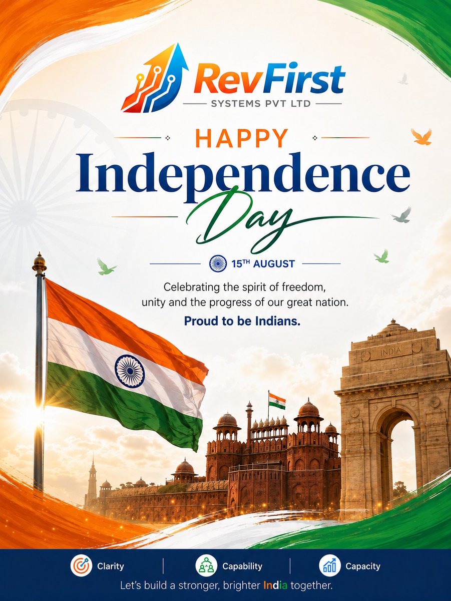 Revfirst_system's tweet photo. In Celebrating the spirit of freedom, unity, and progress that makes India stronger every day.

Wishing everyone a proud and happy Independence Day! 

#IndependenceDay #ProudToBeIndian #India https://t.co/LY9cqBFtvc