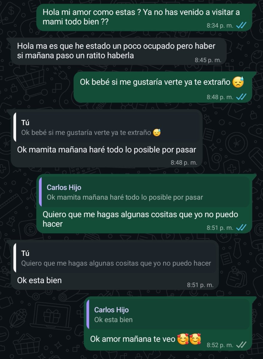 adrirpe's tweet photo. No te imaginas las cositas que mami quiere que le hagas 🤭🤭 hay no yo se que estoy mal por pensar eso con mi hijo pero no se me encanta me vuelve loca 🥲 https://t.co/0JoJnlgMKP