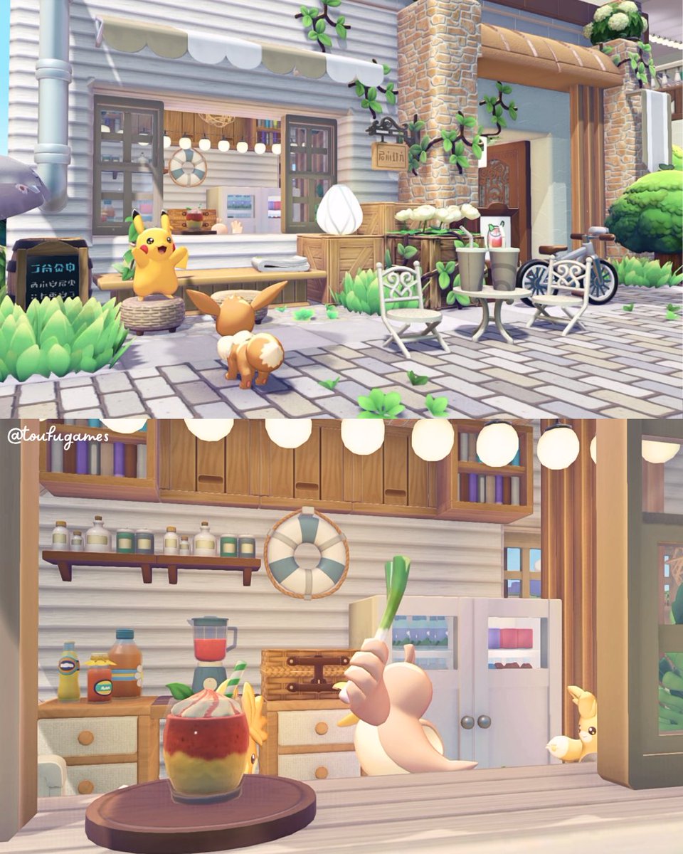 toufugames's tweet photo. みなさんこんにちは！ 
とうふGamesのとうふですʕ·ᴥ·ʔ 
新しいショート動画をUPしました🙌🏻
お時間がある時にぜひご視聴くださいね♪  

【ぽこポケ】カットスイカとえのぐが作れる
ドリンクスタンド🌳🌿

▷https://t.co/xR6A95O2NL

#ぽこポケ 
#ぽこあポケモン
#pokopia 
#PokemonPokopia 
#とうふgames