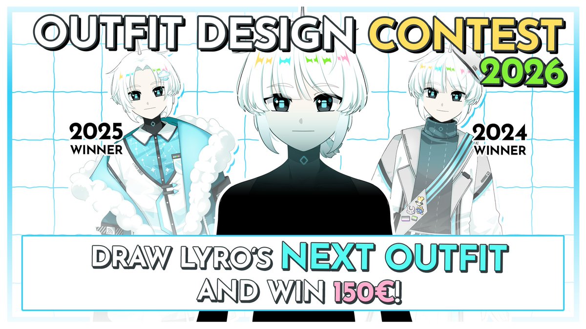 lyro_vt's tweet photo. It's happening! Here's the
✨2026 LYRO OUTFIT DESIGN CONTEST! ✨

Join with your design and win some cash prize! ✨
You can choose from these themes:
👉Bon Voyage! 🧳🗺
👉For Justice! 👊💥

Contest starts TODAY!

Check reply ALL INFOS! ⬇ https://t.co/TDMoMi1tT2