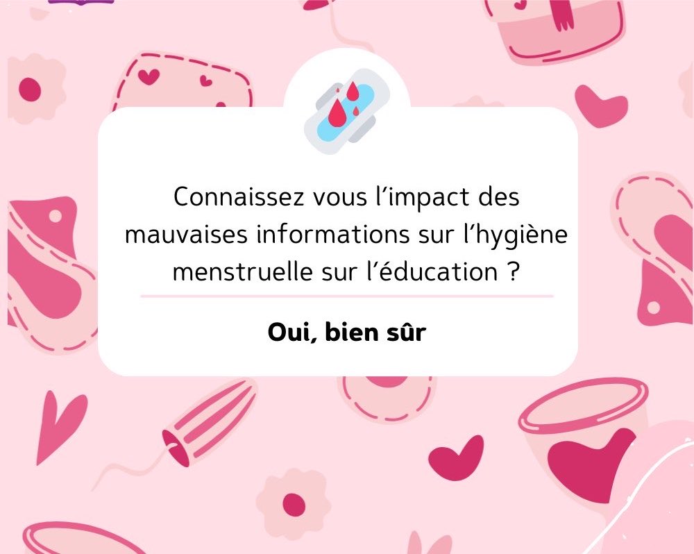 nissa_pad's tweet photo. Le Week-end est là ! 🤗, faisons une évaluation sur notre connaissance sur les menstruations, et leur impact sur l’éducation. 

La mauvaise information sur l’hygiène menstruelle est l’une des causes d’absentéisme en milieu scolaire au Niger 🇳🇪. https://t.co/G8Jv6qBAoY