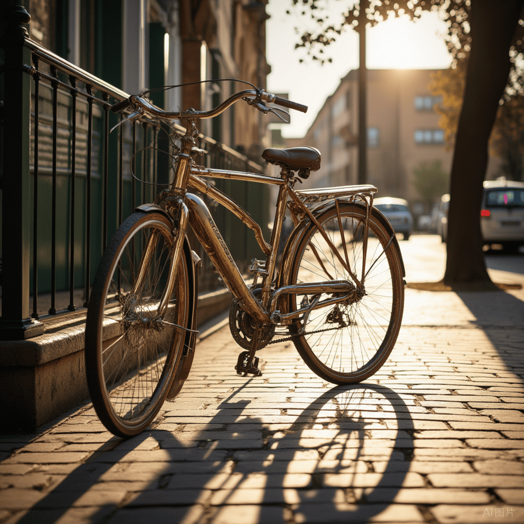 nyanjyuu1's tweet photo. A random snap from city streets – the golden hour light hit this old bike rack just right, tiny details making a boring weekday feel bright. https://t.co/KpzAiJwusy
