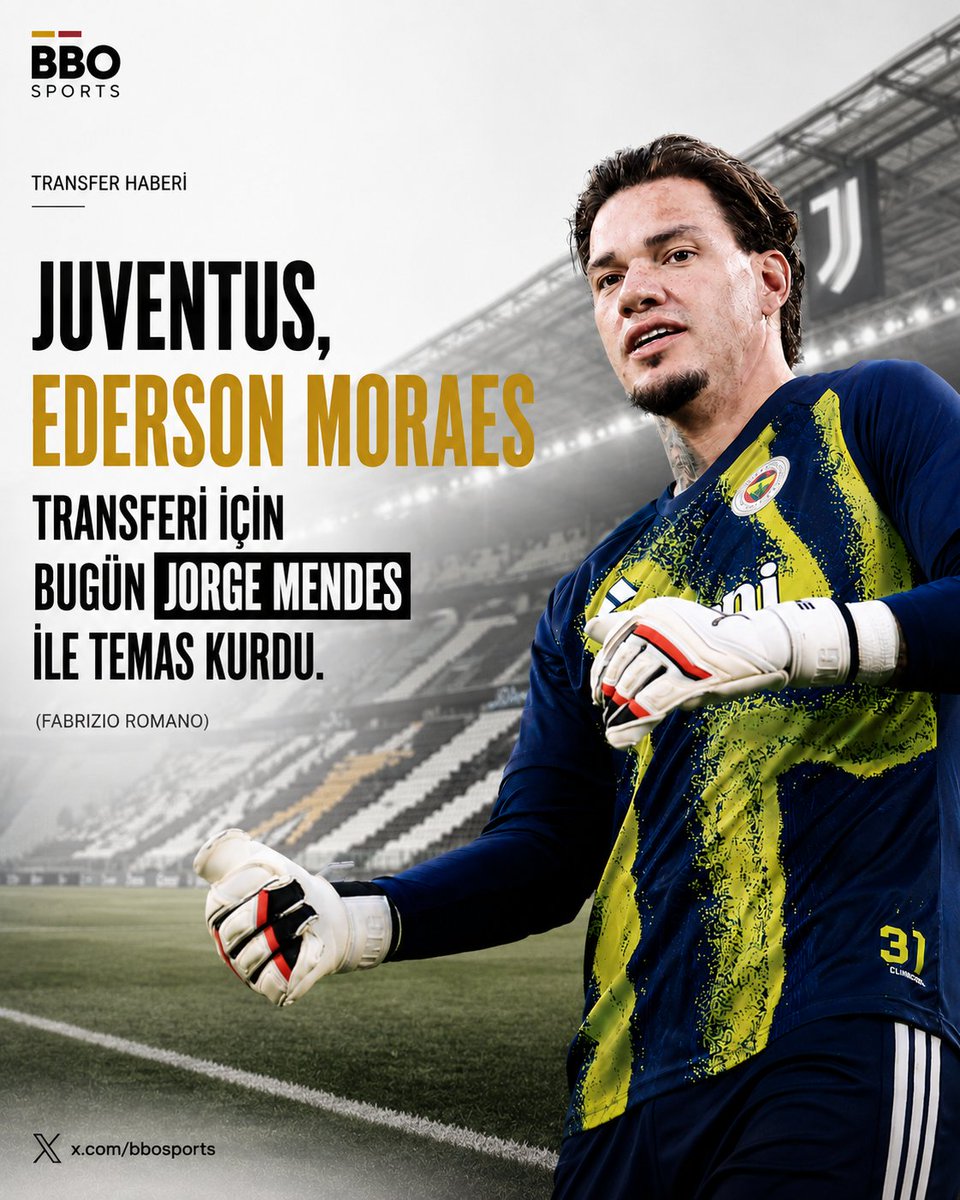 bbosports's tweet photo. Fenerbahçe, Ederson'un Juventus'a transferi için Jorge Mendes'e yetki verdi.

(Fabrizio Romano) https://t.co/5Rgr9YgnLg