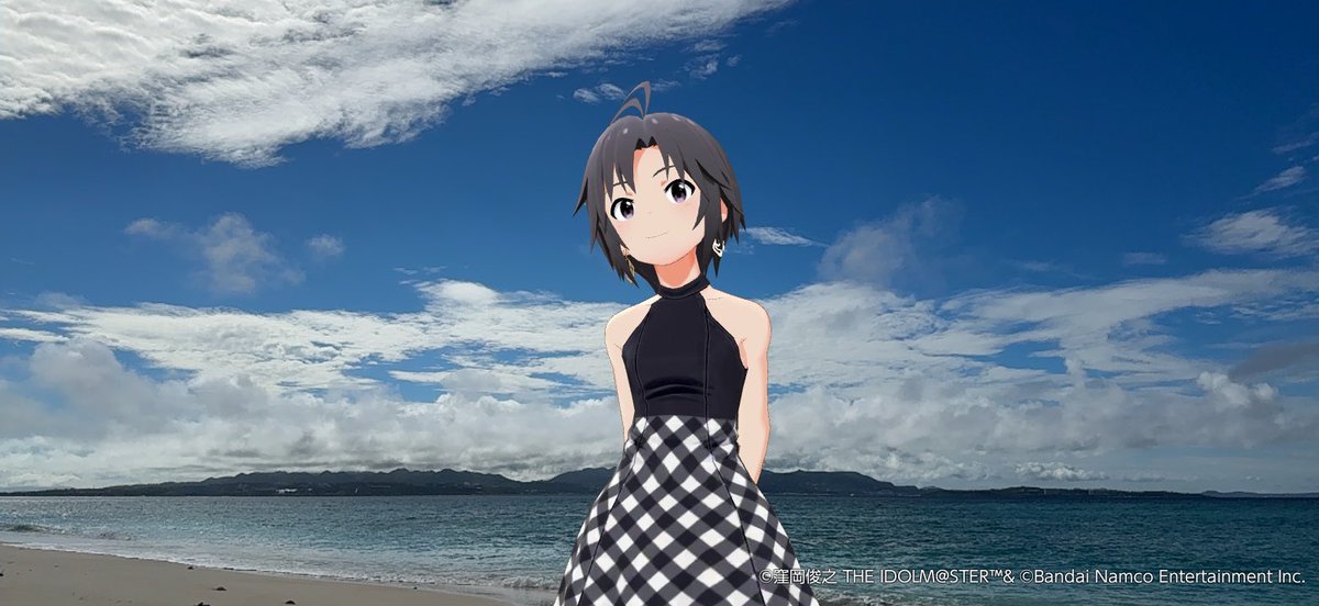 EndP_765pro's tweet photo. 夏といえば……☀️🏝️🎂
#菊地真 #アイマス #グラビアスタジオ https://t.co/5PoVvpSNow