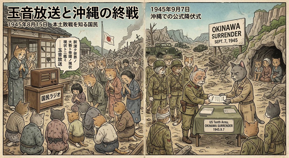 1945年8月15日。日本全国に「玉音放送」が流され、国民は日本の敗戦を