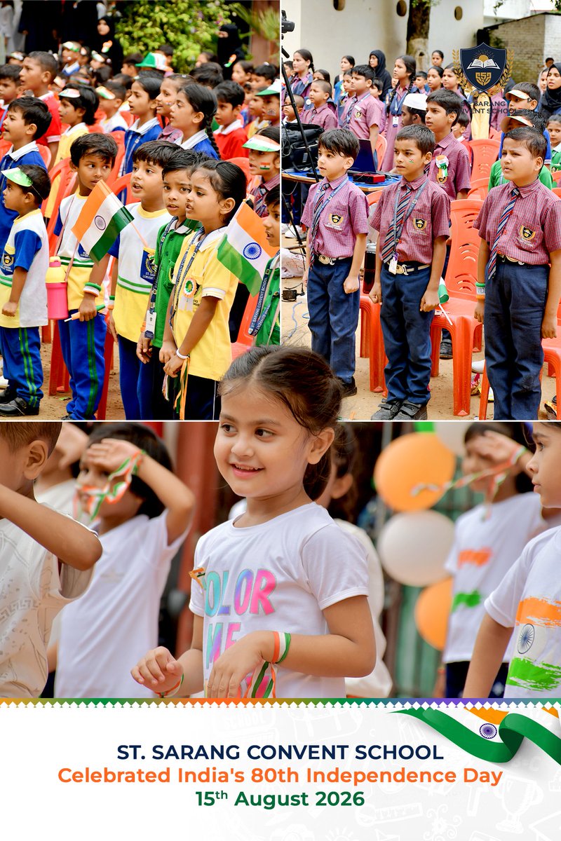StSarangSchool's tweet photo. St. Sarang Convent School Celebrated India's 80th Independence Day 15th August 2026

#Independenceday2026 #IndependenceDay #15August #stsarang #stsarangconventschool https://t.co/sCEZ9Su80G