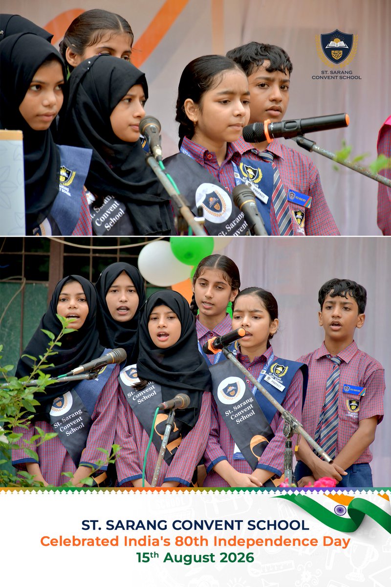 StSarangSchool's tweet photo. St. Sarang Convent School Celebrated India's 80th Independence Day 15th August 2026

#Independenceday2026 #IndependenceDay #15August #stsarang #stsarangconventschool https://t.co/sCEZ9Su80G