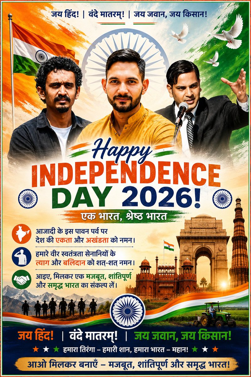 Prasenj44917531's tweet photo. 🇮🇳Happy  Independence Day🇮🇳
@Imdineshpurohit
@Bhaveshlivelife 
@Prasenj44917531 https://t.co/0FzRJdwKVQ
