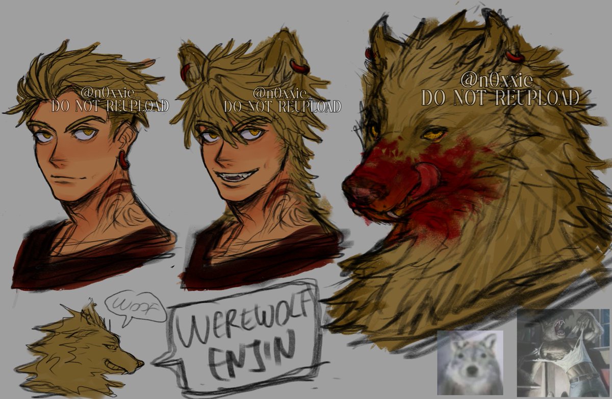 n0xxie_'s tweet photo. I love werewolves and I love Enjin, so I combined them!! 🤠
(I need more Werewolf!Enjin content!!!)

#Enjin #Gachiakuta #gachiart https://t.co/4HiQ2sLGFq