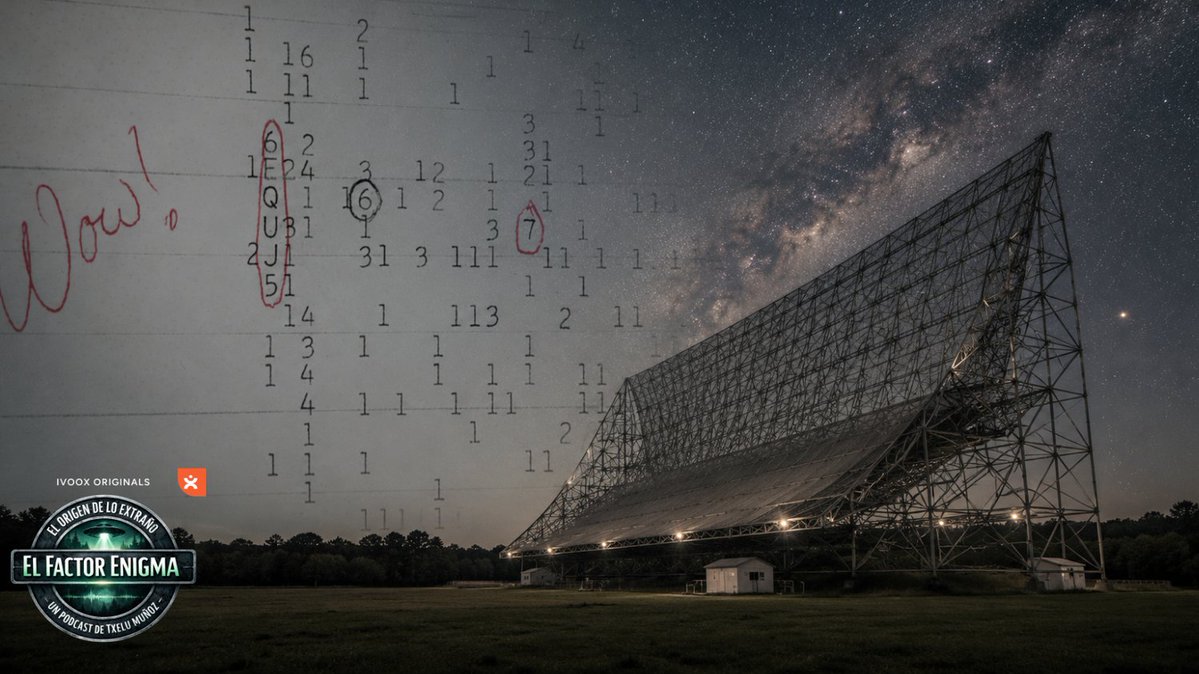 TxeluMD's tweet photo. El 15 de agosto de 1977, el radiotelescopio Big Ear detectó durante 72 segundos una potente señal de origen desconocido. Jerry Ehman la rodeó en el registro y escribió «Wow!». Nunca volvió a captarse. Se bautizó como #SeñalWow #SETI #ElFactorEnigma https://t.co/IDDBsCK2bN