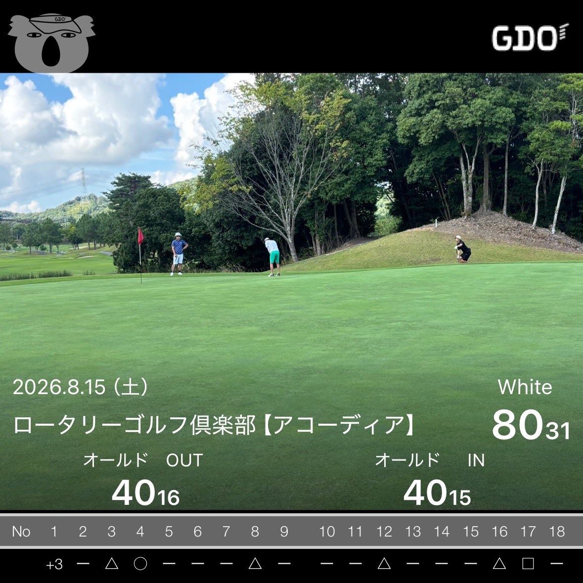 BSgolf777's tweet photo. 40歳になってから一発目ゴルフ⛳️

まさかの前後半共に40でベスト更新しました😭🎉

ロータリーは短いし広いし癒されると思ってたのに出だしからトリ😬
そこから立て直しどころか覚醒してました☺️
70台あるなぁ言うてたら17番のダボが痛すぎた🤪
同伴者も全員倒したしベストを見守ってもらい感謝です😊 https://t.co/kpAYCW6EMT