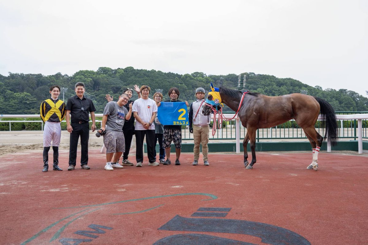 yoraaai's tweet photo. 皆様の応援のおかげで、ヨカムスメのデビュー戦一着でゴールしました！！
我が子が勝ってくれて自分の事のように嬉しいです！ https://t.co/gk7JM1kfXr