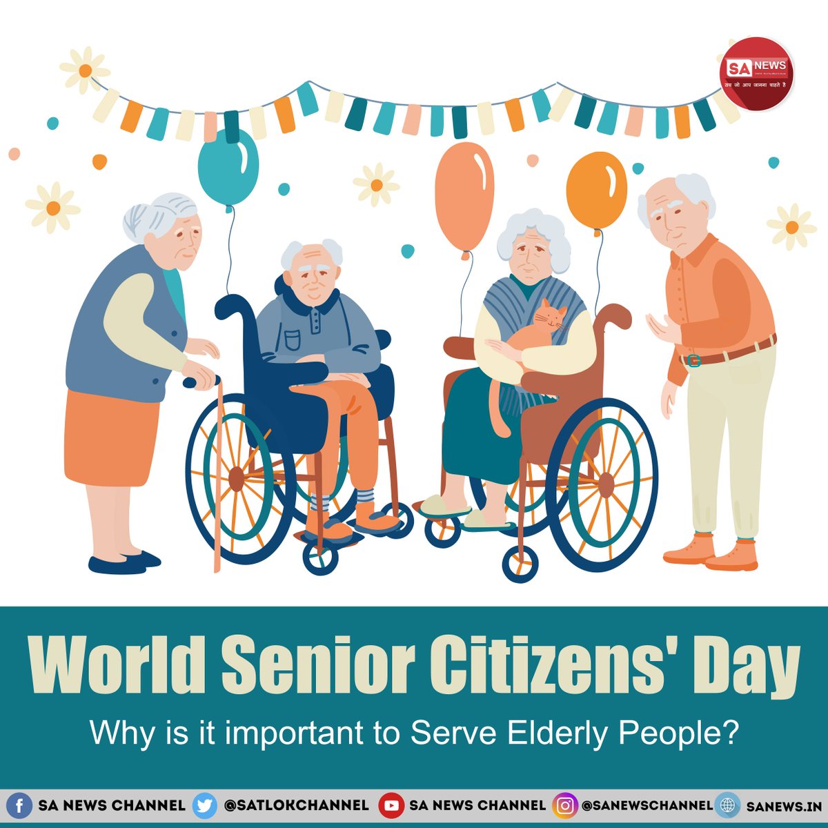 SatlokChannel's tweet photo. World Senior Citizens’ Day 2026 is a powerful reminder to honor older adults, recognize their invaluable contributions, and understand challenges like health concerns, loneliness, and financial insecurity. Falling on August 21, this day calls for greater respect, dignity, inclusion, and support. Discover why their well-being matters and how society can help seniors thrive. Read the complete article to learn more: https://t.co/x2cxvxMr70 | Read on Instagram: Link in Bio

#WorldSeniorCitizensDay #SeniorCitizens #ElderlyCare #RespectElders #SeniorWellbeing