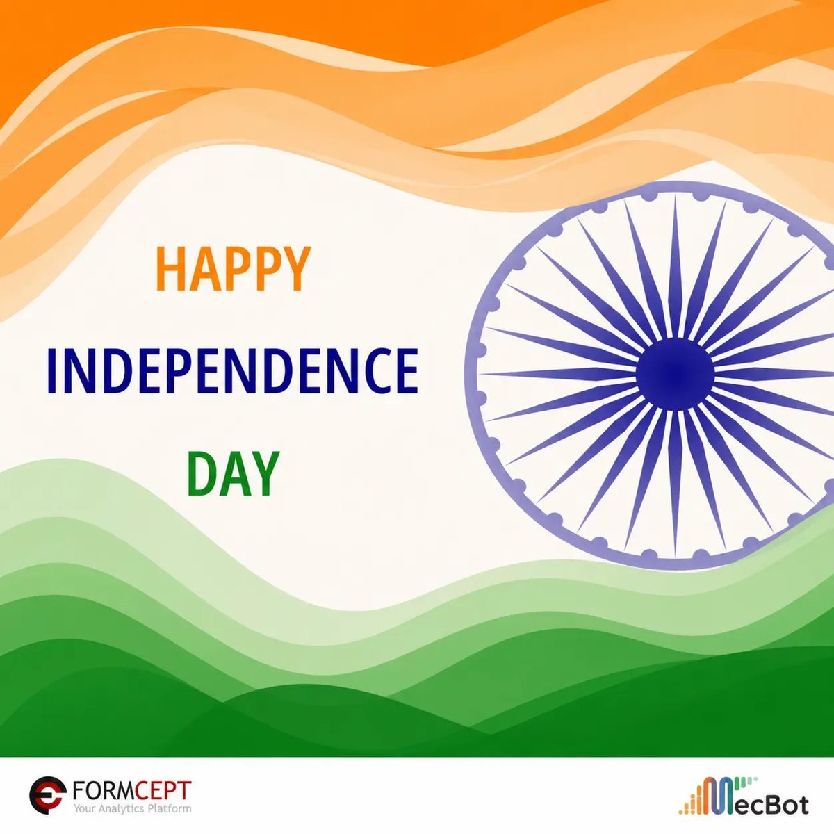 FORMCEPT's tweet photo. In 1947, India won the freedom to shape its destiny. Today, we build the technology to shape the global future!

At FORMCEPT, we are working toward this vision with cutting-edge Enterprise Decision Superintelligence by converging data, context and Gen-AI.

Happy Independence Day! https://t.co/O219IbeG1S