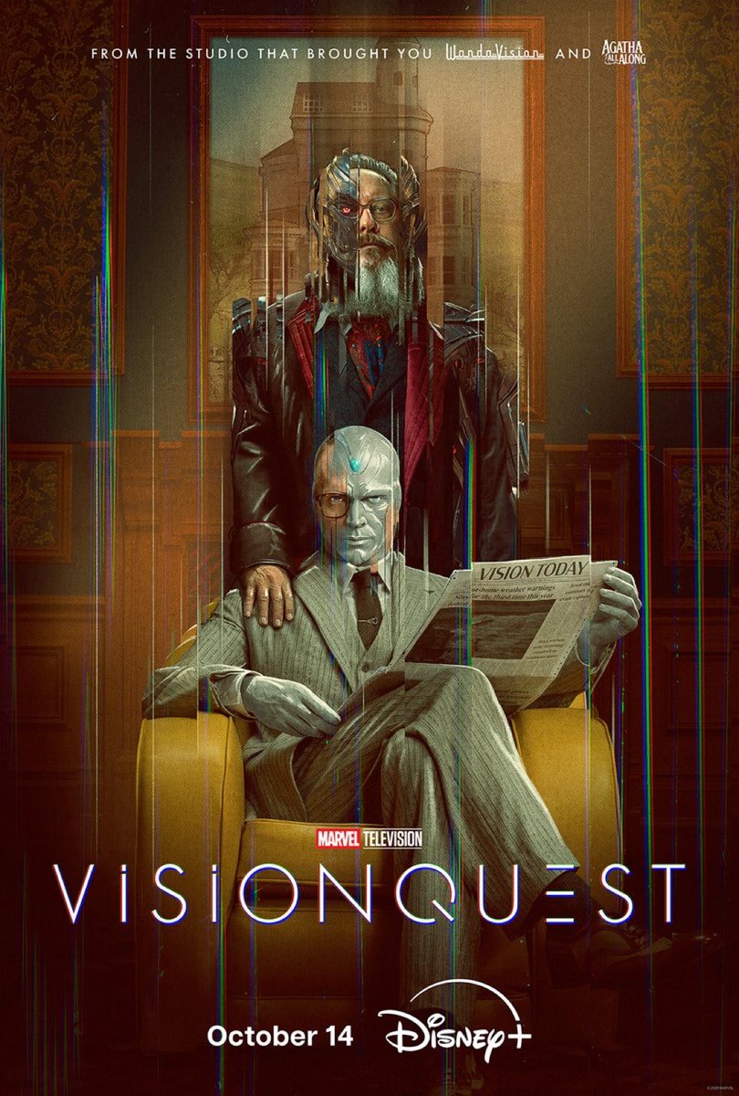 HollywoodHandle's tweet photo. First poster for Marvel’s ‘VISIONQUEST.’

Premiering on Disney+ on October 14. #D23 https://t.co/jNvMg1Sns6