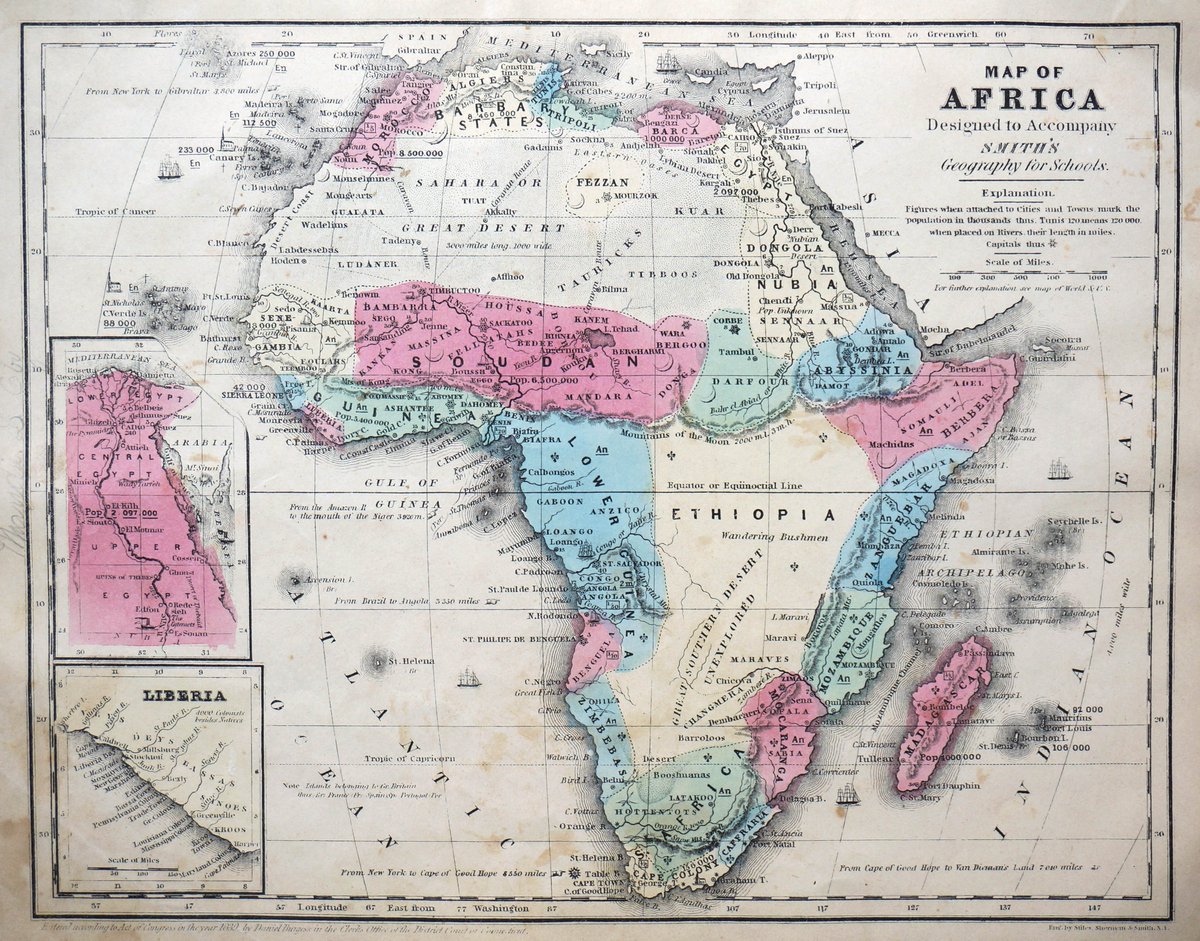 MapsAfrican's tweet photo. Map of Africa in 1839. https://t.co/3T9n2w8TXP