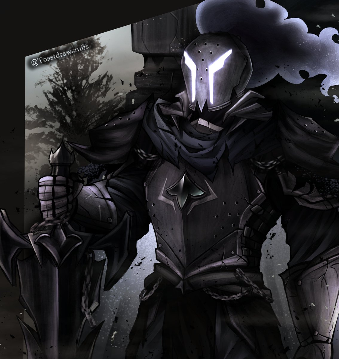 ToastDrawStuffs's tweet photo. I still don't know how I rendered his armor tbh. Some unknown energy possessed me or somethin https://t.co/pKkqoE0C4x