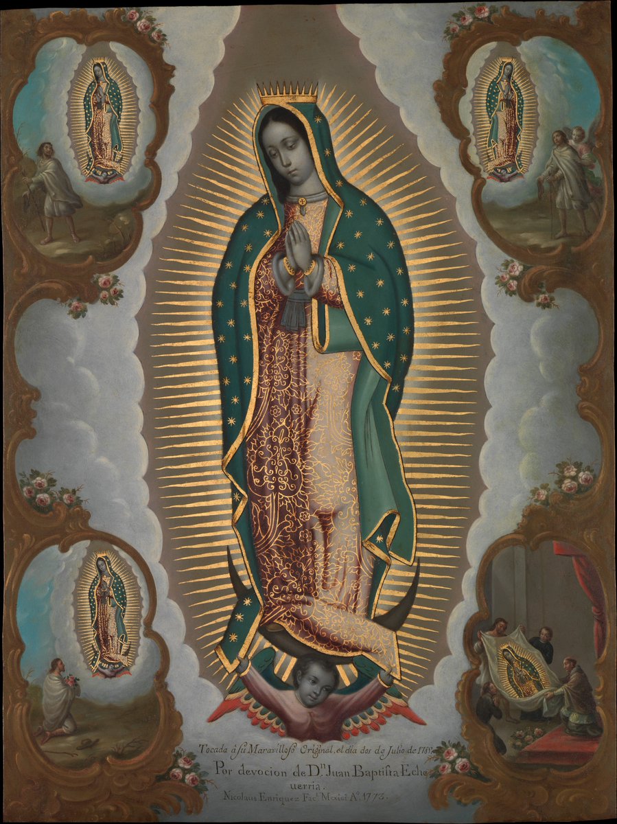 mexicacivitas's tweet photo. La Virgen de Guadalupe y sus 4 apariciones, Nicolás Enríquez, 1773. https://t.co/DDNgWAzECb