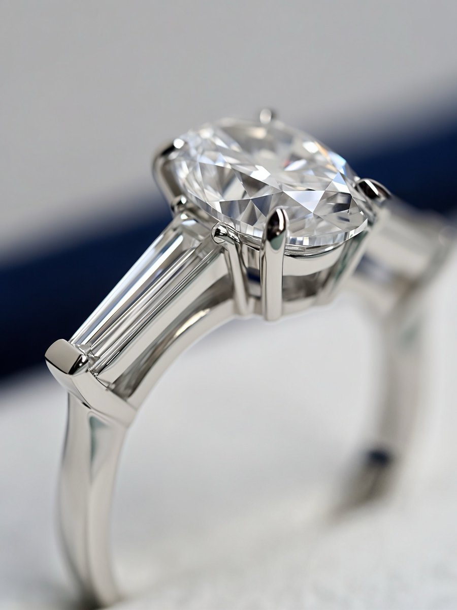 mako_jeweler's tweet photo. 2ctの素晴らしいダイヤモンドを、スタイリッシュなソリテールリングへ。

脇石として、形・色・クラリティが全てセンターストーンと揃うテーパーのペアをご用意。

全体のフォルムや脇石の角度、高さ、爪先、石座の絞りまで、

シンプルだからこそ完璧な美を追求し、制作いたしました。 https://t.co/AHKBLgqqNx
