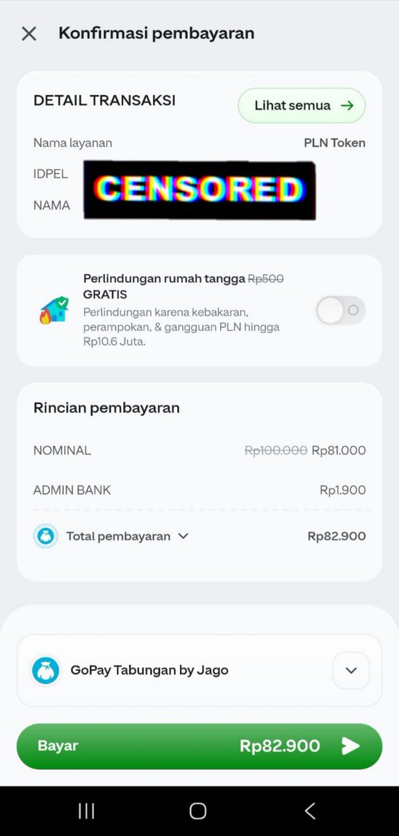Plumeriagreen's tweet photo. Pagi ini listrik  bunyi ini  tandanya harus beli token, pas beli di gopay yg 100rb ternyata cuma bayar 81rb, bener2 kejutan di pagi hari hahaha
#GOPAYTOKENPLN81RIBU https://t.co/h9iZFEOPAN