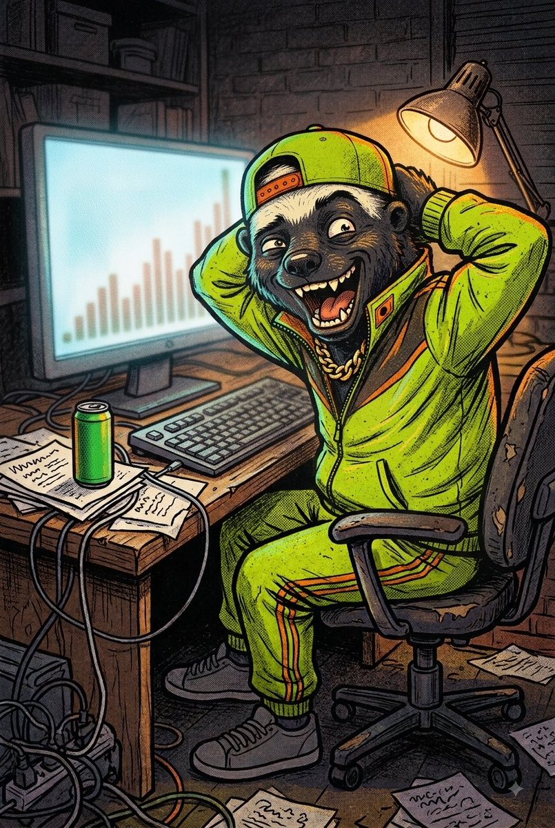 RealROUKI's tweet photo. day 2. went back to the desk.

had a whole "strategy" this time. 💀

lasted about 4 minutes.

still don't know what happened. still up somehow.

i'm new here 🫩 https://t.co/MVDMJctqAD