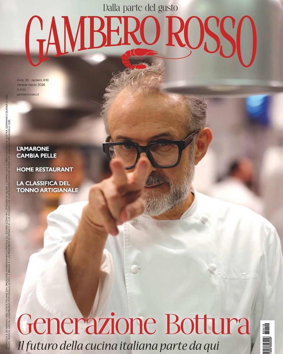 massimobottur's tweet photo. Nel mensile di marzo

🍽️ Dentro il mondo di  : una comunità in movimento, riconoscibile da lontano

🍕  si racconta: ironia, impegno sociale e un rosso gastronomico

⏳Il nuovo lusso è il tempo, questioni di genere e un magazzino inca contro il cambiam... https://t.co/PnzcEOWd7B