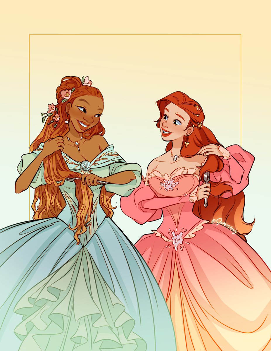 Dommnics's tweet photo. my princesses 🥹
🔱🦀🐚

#ariel #disney #hallebailey #jodibenson https://t.co/AbRROTgnUG