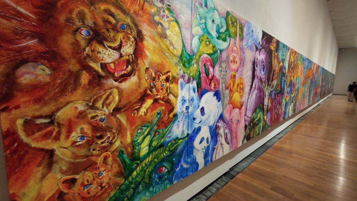 BossaKuma's tweet photo. 愛媛県美術館で開催中の石村嘉成さんの絵画展、500展の作品は圧巻でした。
僕ももっともっと描かなくちゃ！ https://t.co/TwnG73VZBs