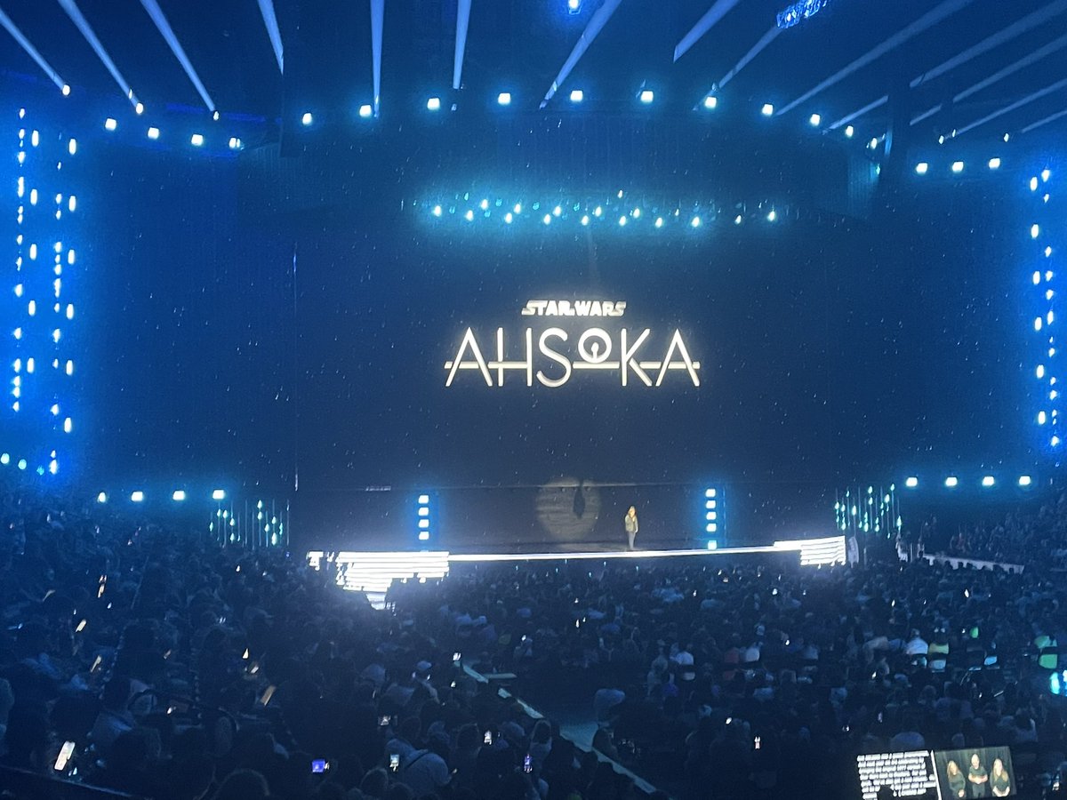 sw_holocron's tweet photo. A first trailer for AHSOKA Season 2 is shown exclusively at #D23 

Zeb and Ezra hug. Force ghost Anakin mentors Ahsoka. Anakin and Ahsoka duel a double-lightsaber wielding enemy in a snowy forest. Nightsisters fight New Republic soldiers. Ezra duels Enoch. Thrawn declares war on the New Republic.