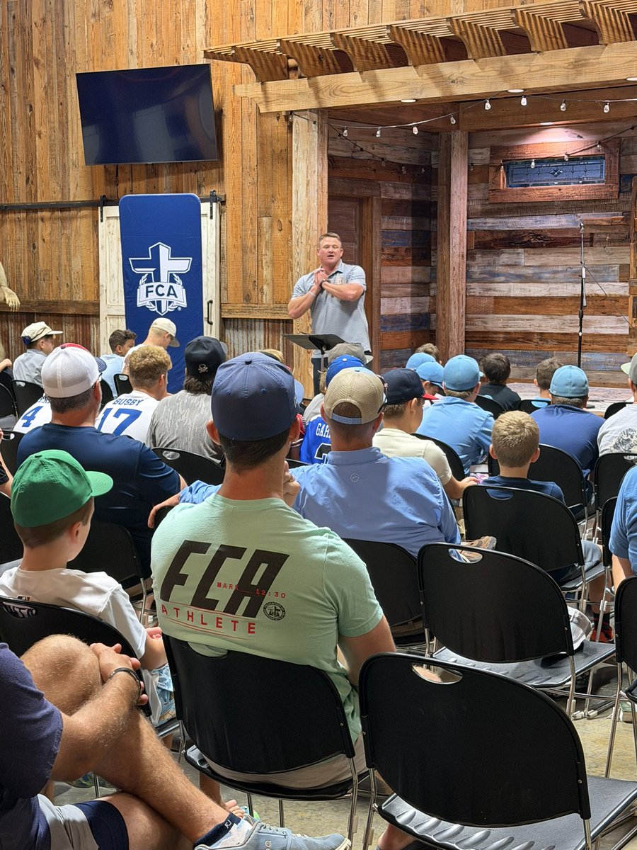 finnieDPT's tweet photo. @coachavie  bringing the heat!  Not just with baseball, but with his faith!  Sharing his passion for the game and his love for Christ with our campers and coaches at FCA team camp.  Grateful for coaches who invest in both the player and the person!  #SOAP #Tetelestai https://t.co/G3a4x5AyJB