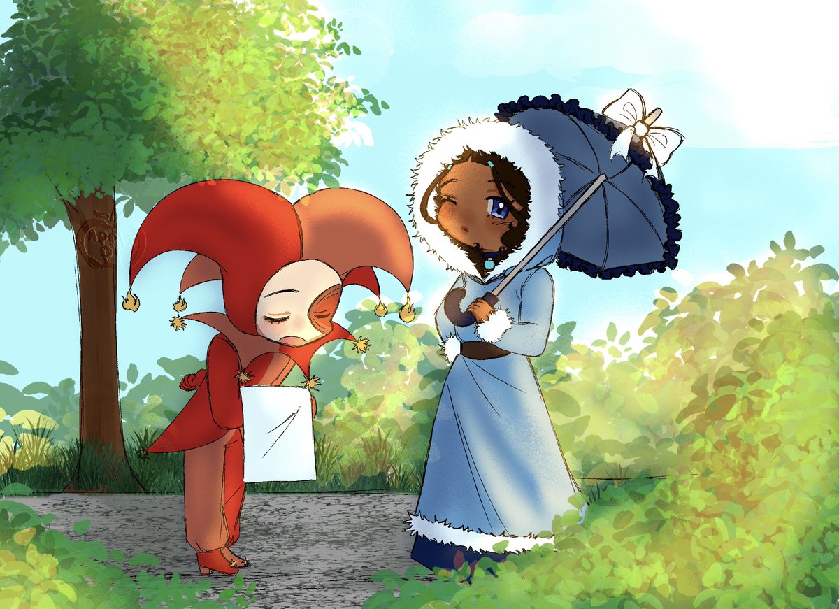 applepi818's tweet photo. Really late day 6 artwork😭😭😭 the beautiful princess Katara and her court jester Zuko #zutara #zutaraweek #zutaraweek2026 

Court: https://t.co/tfqiBfc7i9