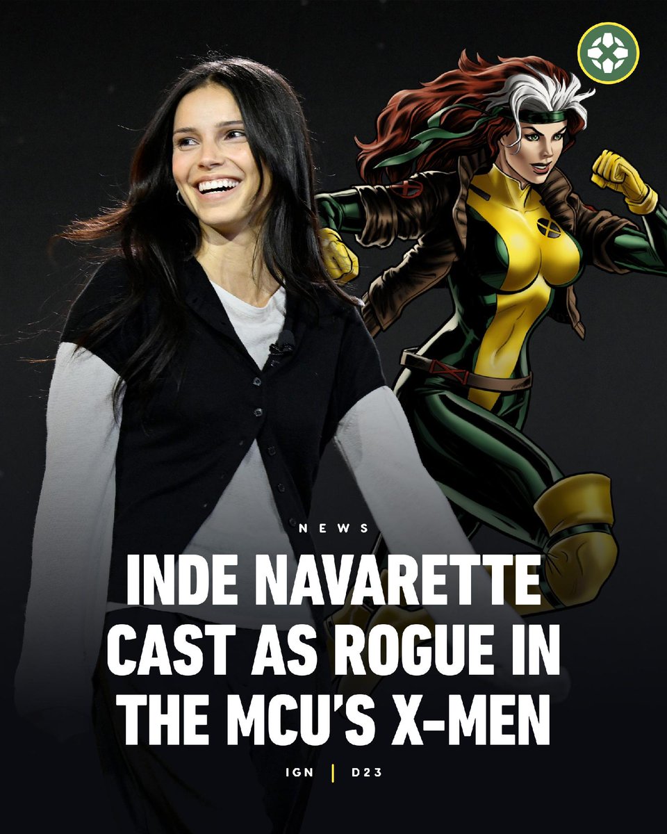 IGN's tweet photo. Obsession star Inde Navarette has officially joined the cast of the MCU's X-Men film, taking on the role of Rogue, despite rumors she might have been playing Mystique. #D23 https://t.co/Oi0AgrEHPc