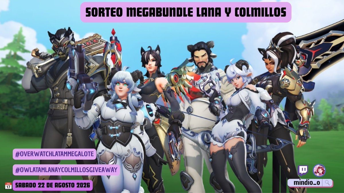 mindi0_o's tweet photo. 🤍🐑SORTEO MEGALOTE LANA Y COLMILLOS🐑🤍
Requisitos:
🩵 Follow en X y TW
🩵 Like y RR
🩵 Comenta tu user de TW
🎟️Canjea ticket en el canal
SUBS X2

Muchas gracias BLIZZARD y @OverwatchLATAM por hacer posible estos sorteos❤️
#OverwatchLATAMMegalote #OWLATAMLanayColmillosGiveaway https://t.co/6ZAA60zMIa