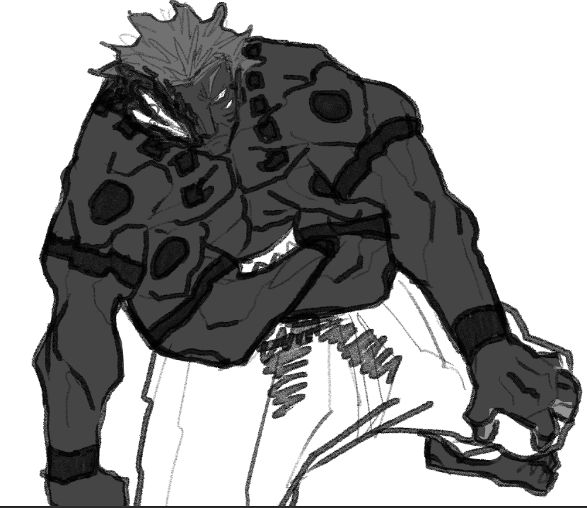 Mop_bino's tweet photo. i forget how freakishly long sukuna's limbs are https://t.co/RsWJ4HBShp