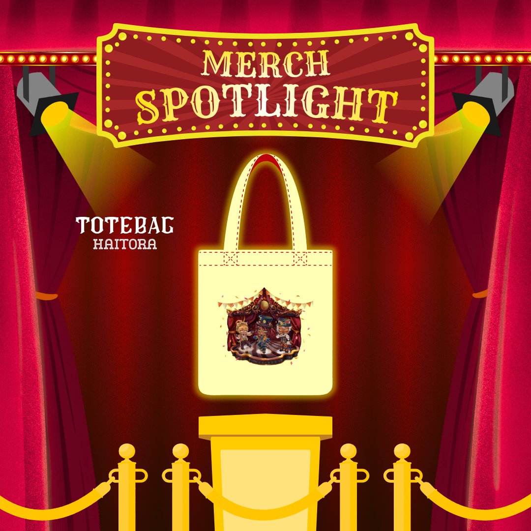 twstpartyph's tweet photo. 🎪 MERCH LINEUP 🎪

Collect the memories, grab the merch, and take them home with this totebag! 🎟️

#TPPHPlayfulLand #TwistedWonderland #Savanaclaw #LeonaKingscholar #JackHowl #RuggieBucchi https://t.co/aJiXBJCGkZ