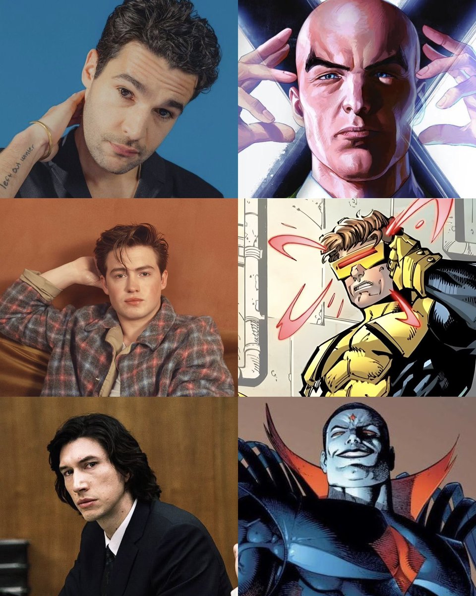 JustFreshKicks's tweet photo. "X-MEN" cast has officially been revealed

• Maya Boyd as Storm
• Kit Connor as Cyclops
• Sadie Sink as Jean Grey
• Inde Navarrette as Rogue
• Adam Driver as Mr. Sinister
• Samara Weaving as Emma Frost
• Christopher Abbott as Professor X

🗓️ May 5th, 2028 https://t.co/cPkWsjxAJ2