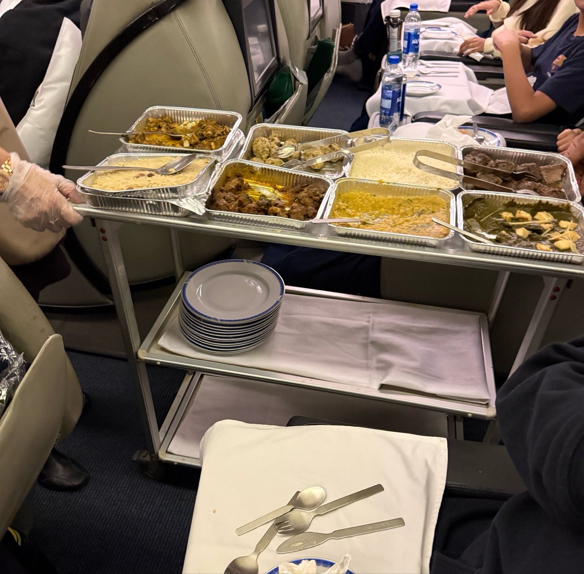 fetchthehusky's tweet photo. Insane person here, chose to fly PIA from Toronto to Pakistan when other airlines weren’t flying via the Gulf. Plane was dated but their onboard food was great and crew were nice. Survived my experience and would fly again if I really needed to 🙂‍↕️ https://t.co/nuAKfR6Xu7