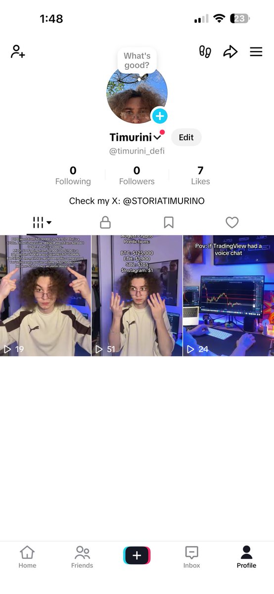 STORIATIMURINO's tweet photo. By the way, I started making short crypto videos on TikTok and YouTube. I want to grow my audience and get more followers on X. https://t.co/udPNuhCgKK