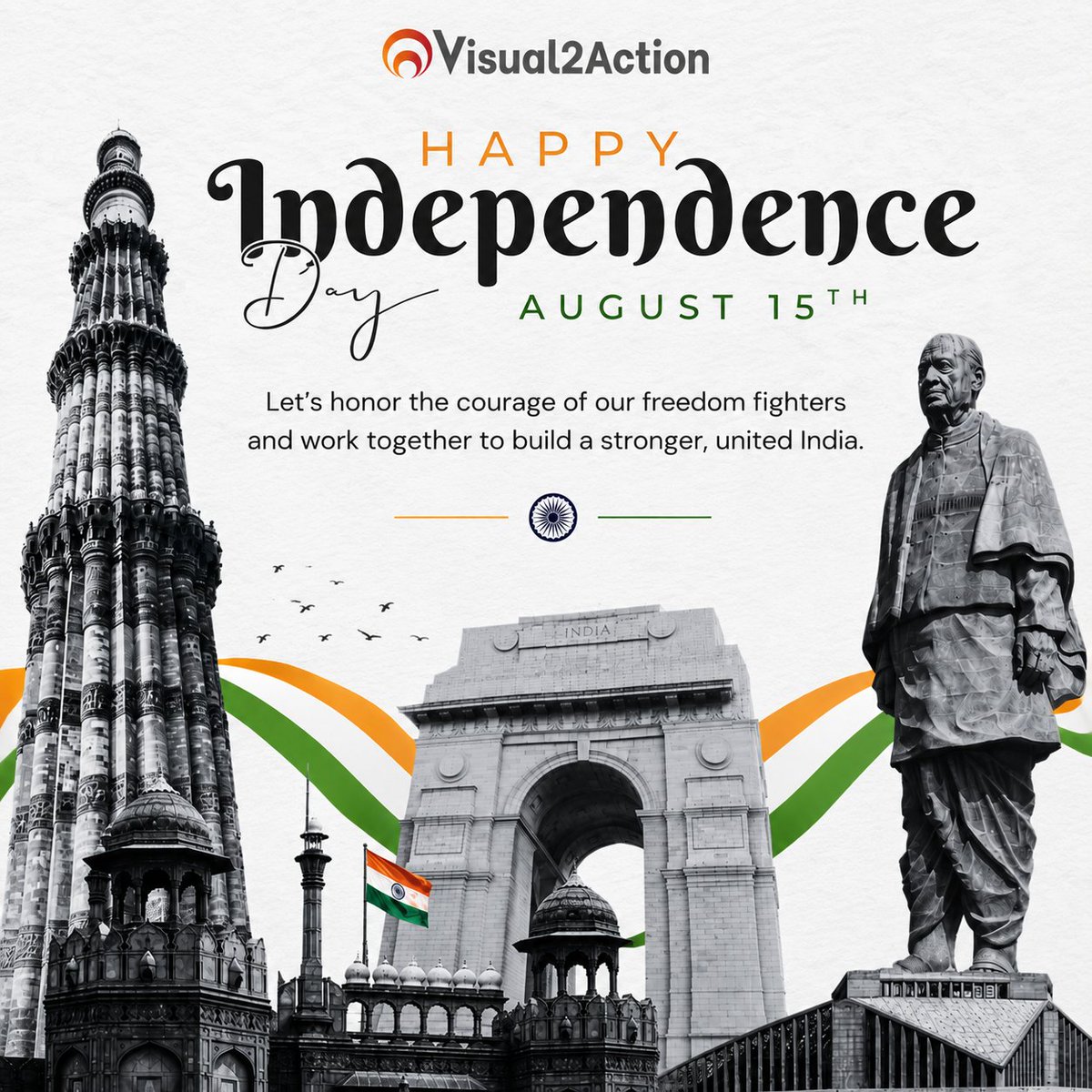 visual2action's tweet photo. One nation. One spirit. Infinite possibilities. 🇮🇳

Celebrating the freedom that inspires us to build, innovate, and move forward.

Happy Independence Day! ✨

#IndependenceDay #ProudIndian #JaiHind https://t.co/VSDSuZFzJe