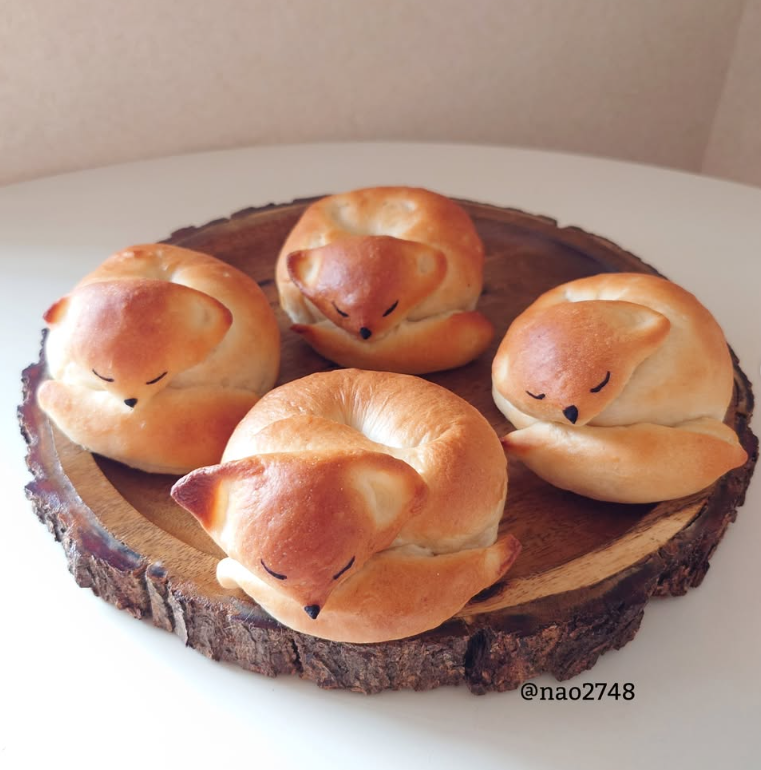 daily_dolce's tweet photo. Fox bagels made by nao2748 https://t.co/U4CByE0igw