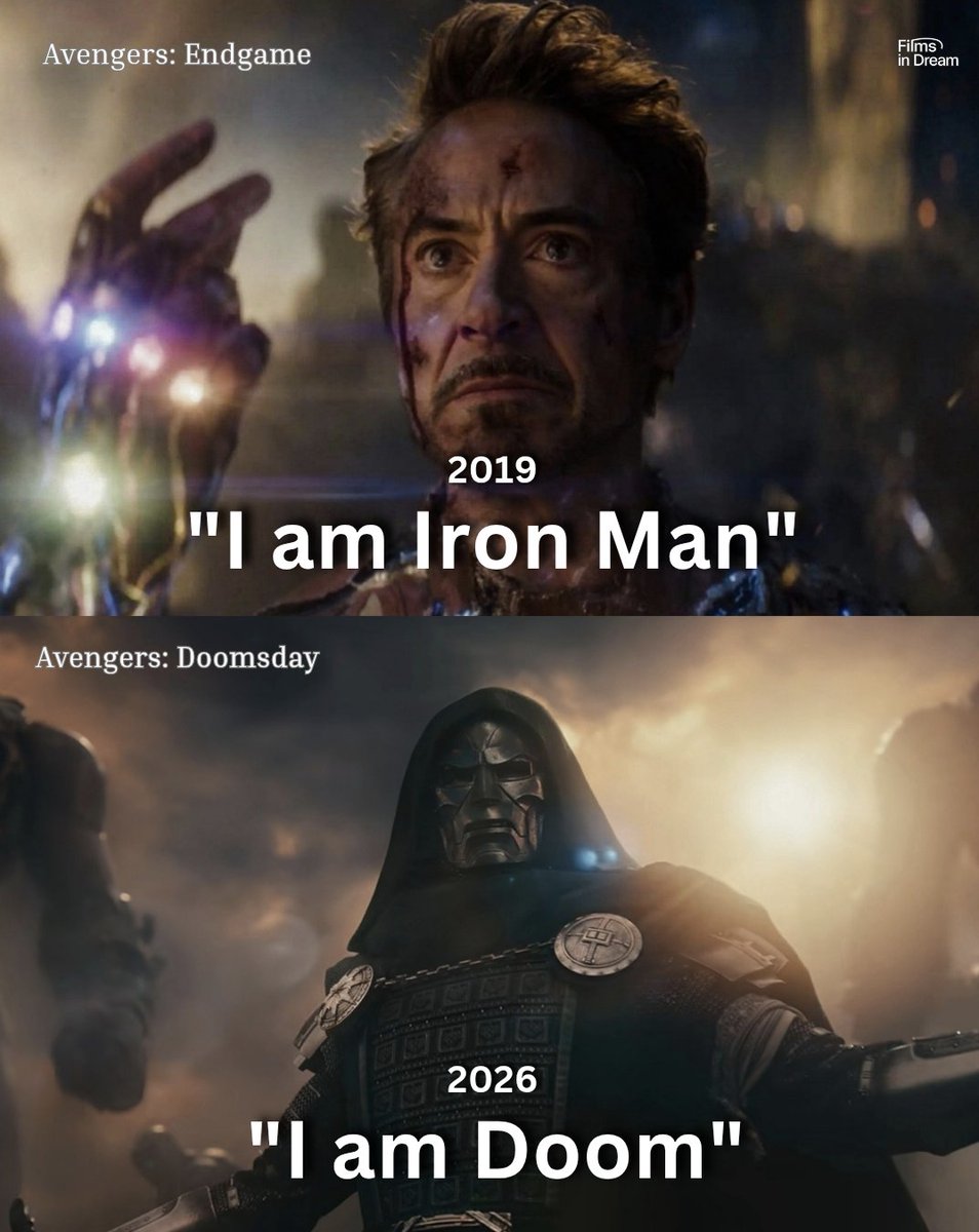 FilmsInDream's tweet photo. จากพระเอกของจักรวาล...สู่ตัวร้ายของจักรวาล Robert Downey Jr. กลับมาอีกครั้งใน Avengers: Doomsday แต่ครั้งนี้ไม่ใช่ Tony Stark

ตัวอย่างใหม่ Avengers: Doomsday มาแล้ว! ขนลุกมากกก https://t.co/MNREitMl25