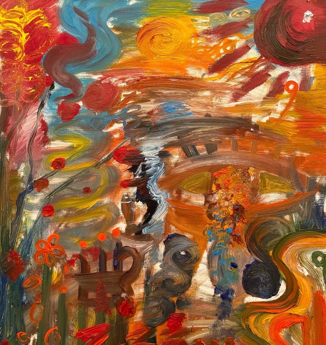 maiawright22's tweet photo. Exploring the abstract lines and vibrant hues at the pop-up art show today—every brushstroke tells a unique story, and I left with a heart full of creative inspiration!， https://t.co/KtXn0C54VG